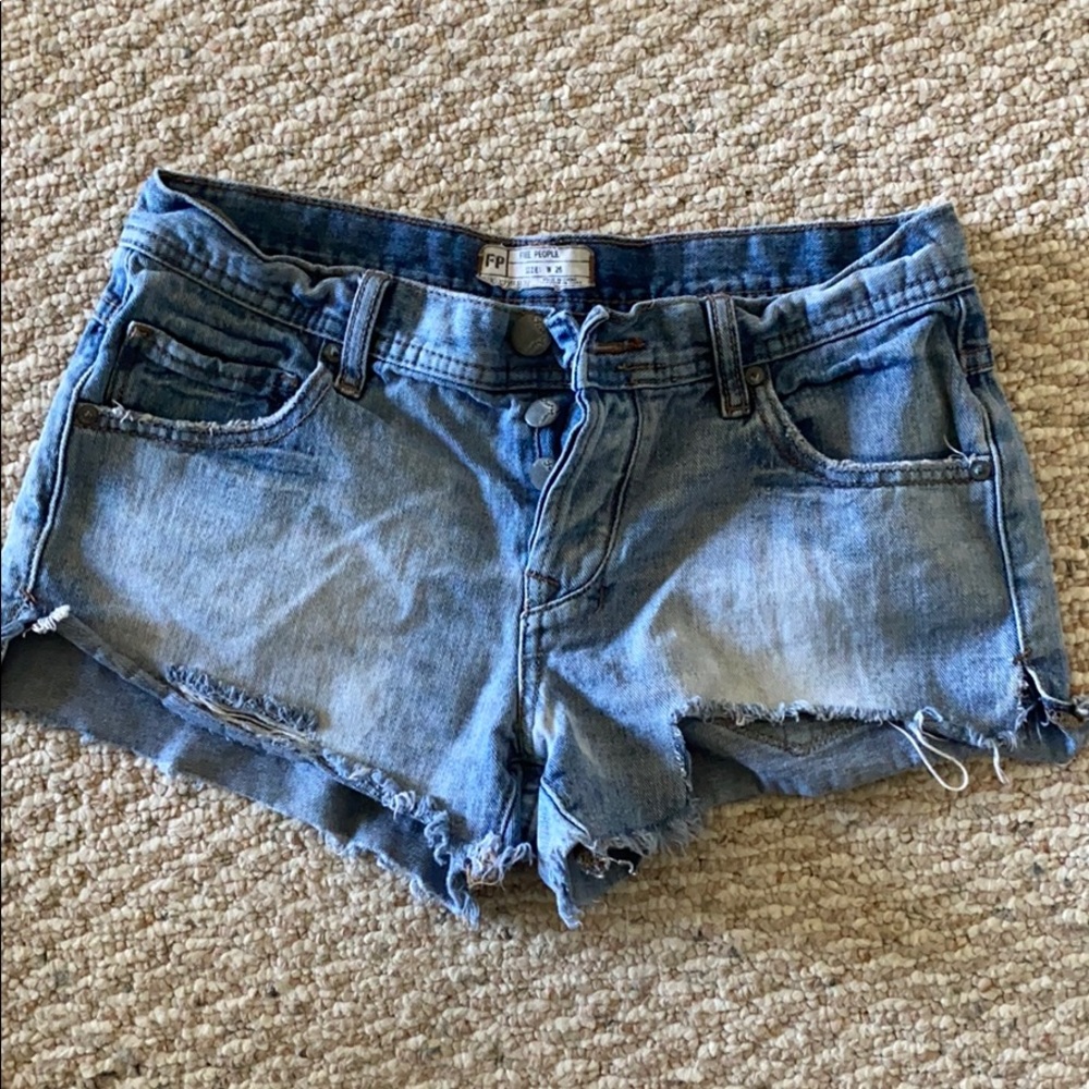 Free People denim shorts